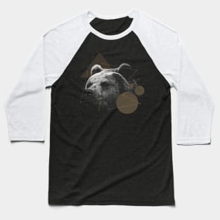 Bear Animal Halftone Baseball T-Shirt